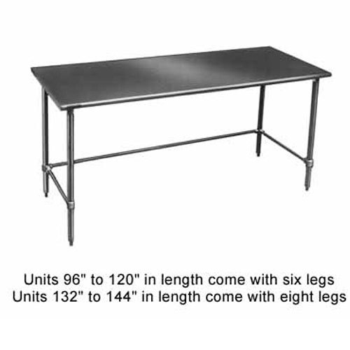 Eagle T3060GTB work table, stainless steel top, galvani