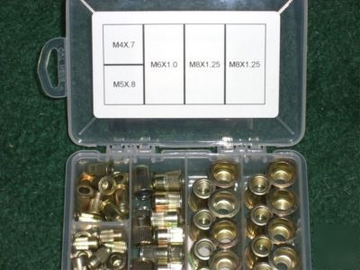 76PC metric kit rivet nuts rivnut nutserts ribbed steel