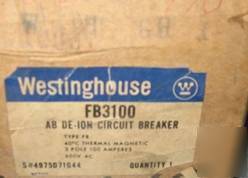 New - FB3100 westinghouse ab de-ion circuit breaker