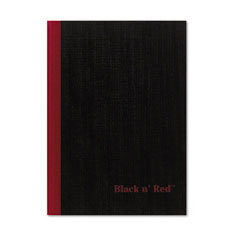 Notebook, ruled, 96 sheet, 8-1/4 X5-7/8, black/red jdke