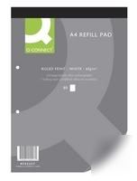 Pack of 10 feint ruled margin 200 sheet A4 refill pads