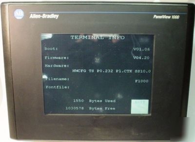 Panelview 1000 color touch w/controlnet 2711-T10C15X ab