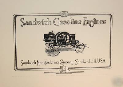 Sandwich gasoline engine manual & book hit & miss