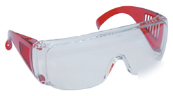Sas killer bee clear lens/red uv safety work glasses