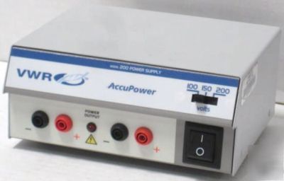 Vwr model 200 accupower electrophoresis power supply