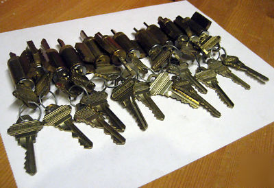12 schlage original key in knob plugs c e f locksmith