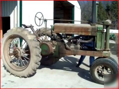 1937 john deere a unstyled tractor ie- b g round spokes