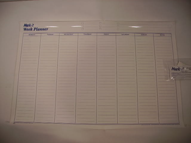 Collins robust large laminated week wall planner