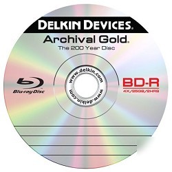 Delkin archival 25G blu-ray disc ddbd-r/SINGLE4X-ht
