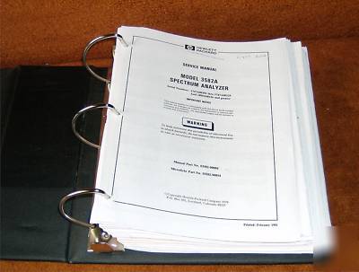 Hewlett packard spectrum analyzer service manual 3582A