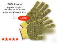 Kevlar gloves pvc dots on two sides cut resistant glove