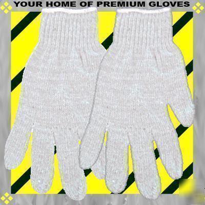 Lg/xlg 36PR white knit work glove lot cotton wholesale