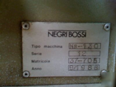 Negri bossi injection molding machine nb-130