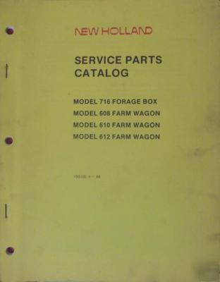New holland 716, 608,610,612 forage wagons parts manual