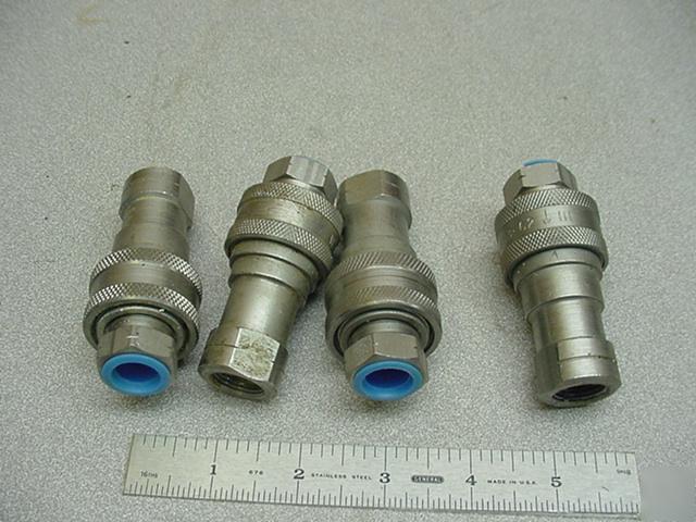 Parker hydraulic hose coupler sets,QTY4,1500PSI,3/8 s.s