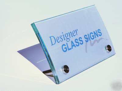  desktop nameplate - curved glass