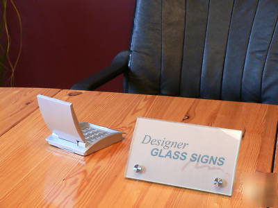  desktop nameplate - curved glass