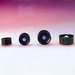 Qorpak black phenolic screw caps, poly-seal : 5070/12
