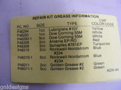Rexroth R431006796 p-066280 taskmaster valve repair kit