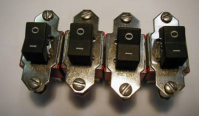 Rocker switches ~ 4 pack ~ dpdt ~ on-on ~ on-off
