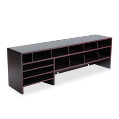 Safco wood highcapacity double shelf desktop organizer