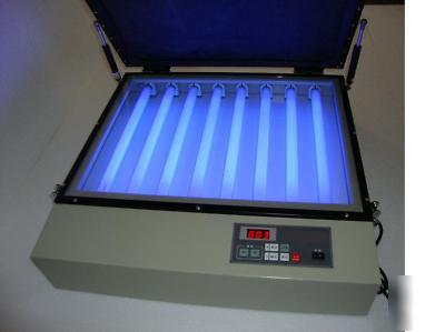 Uv exposure unit with vacuum for silk screen printing