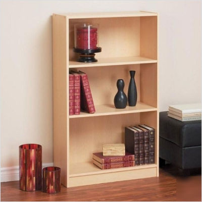 Mylex three-shelf bookcase - maple