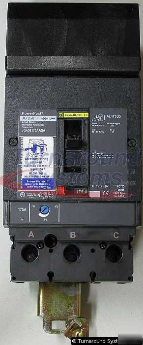New square d JGA36175AASA circuit breaker, 175 amp, 