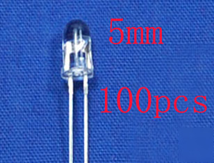 100 pcs 5MM infrared ir led & free resistor