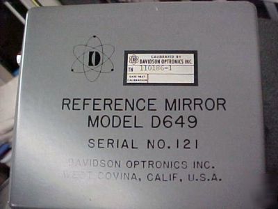 Davidson optronics adjustable reference transfer mirror