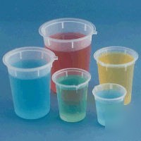 Plastic beakers, 600ML, 25/pkg. 76058