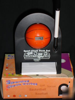 Sporting clock series basketball theme desk set