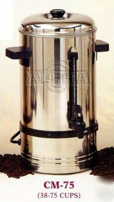 Stainless steel 38-75 cup coffee maker-free shipping