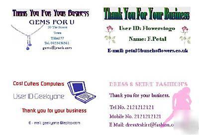 Thank you for your business cards printing '50 cards'