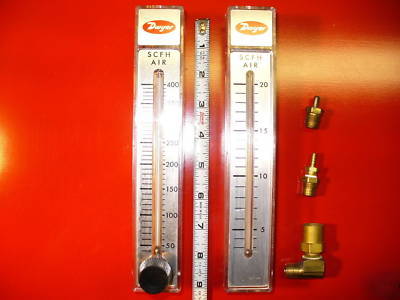 2 - dwyer flow meter * test & balance measure gas gauge