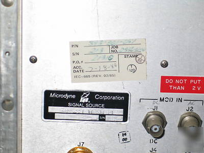 Microdyne 7100 iec signal generator rf ghz s-band fm pm
