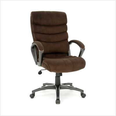 Sauder gruga seating premium exec fabric chair brown