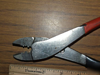 T&b stakon crimper cutter dickey plier tool 22-10 wire 