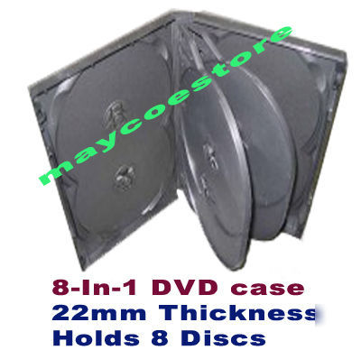 Quality 20 pcs 22MM 8 in 1 dvd case box > hold 8 disc