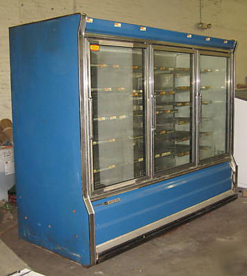 Remote freezer box - 3 door glass merchandiser by hill