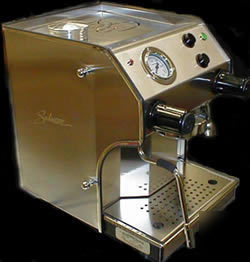 Salvatore semi automatic espresso machines in stainless