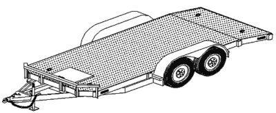Trailer plans BB1218 18' car hauler trailer plans