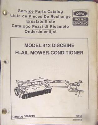 New holland 412 mower conditioner parts manual