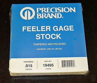Precision brand feeler gage stock .015 coil 19495 19H15