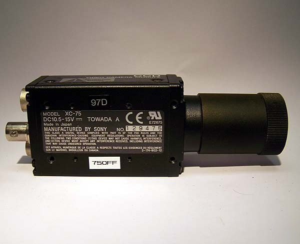 Sony xc-75 mini monochrome ccd microscope video camera