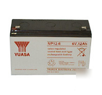 Yuasa NP12-6 6V 12AH 6 volt sealed lead acid battery