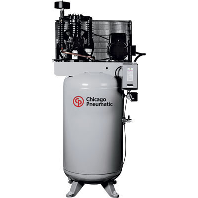 Chicago pneumatic recip air compressor 5 hp, 80 gal