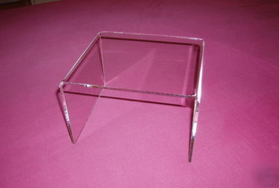 3 clear perspex acrylic display stands 3.5