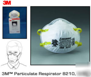 3M 8210 N95 respirator mask case of 160 cold flu