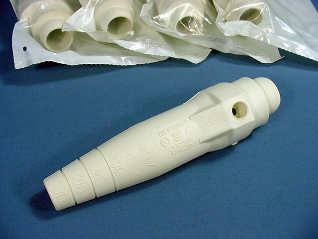 5 white leviton 18 series cam plug insulating sleeves